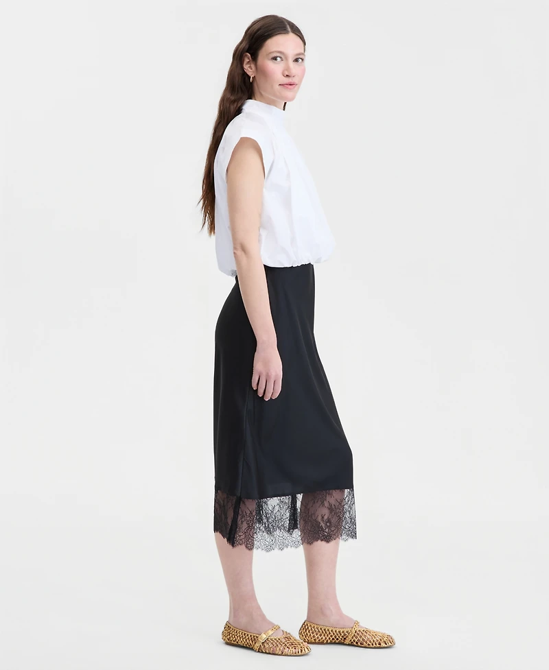 On 34th Women's Lace-Hem Midi Slip Skirt, Macy's Exclusive