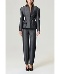 Nocturne Women's Structured Padded High-Neck Jacket