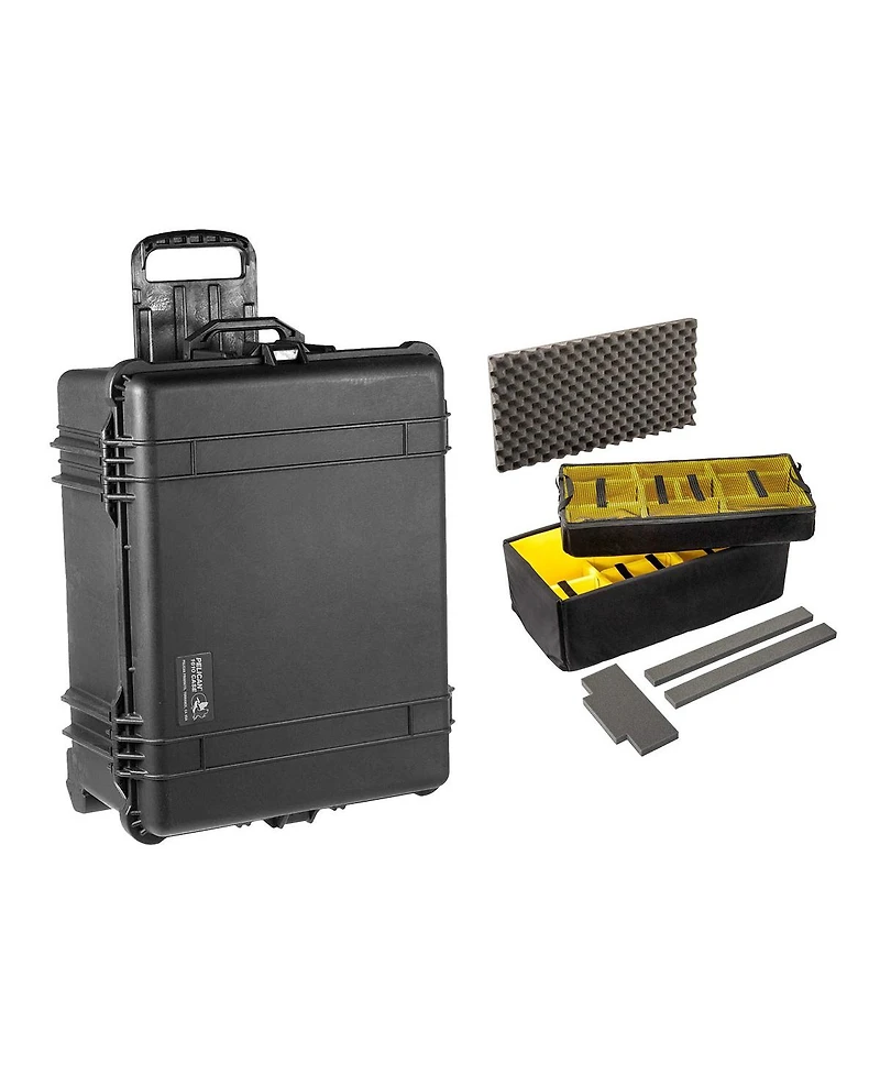 Pelican 1620 Watertight Wheeled Hard Case with Cubed Foam, Bundle with 1626AirDS Padded Divider Set