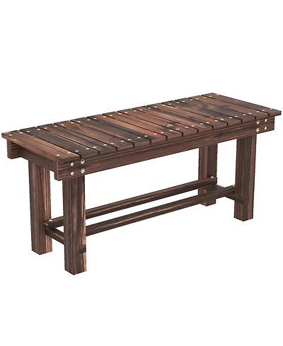 Outsunny Wooden Garden Bench Wood
