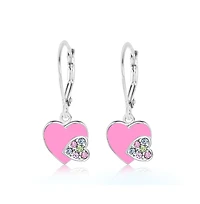 Chanteur Girls Heart Hypoallergenic Earrings with Sterling Silver Leverbacks