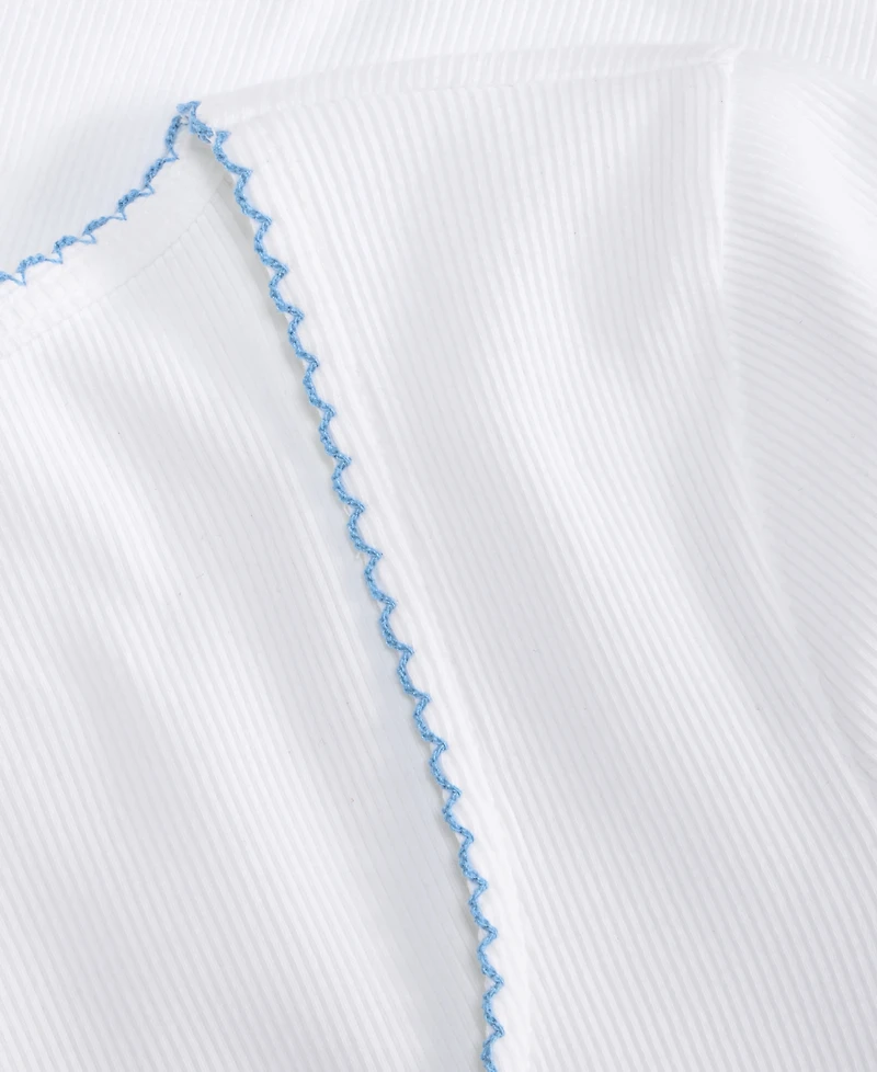 On 34th Women's Scoop-Neck Rib Contrast-Stitch Top, Macy's Exclusive