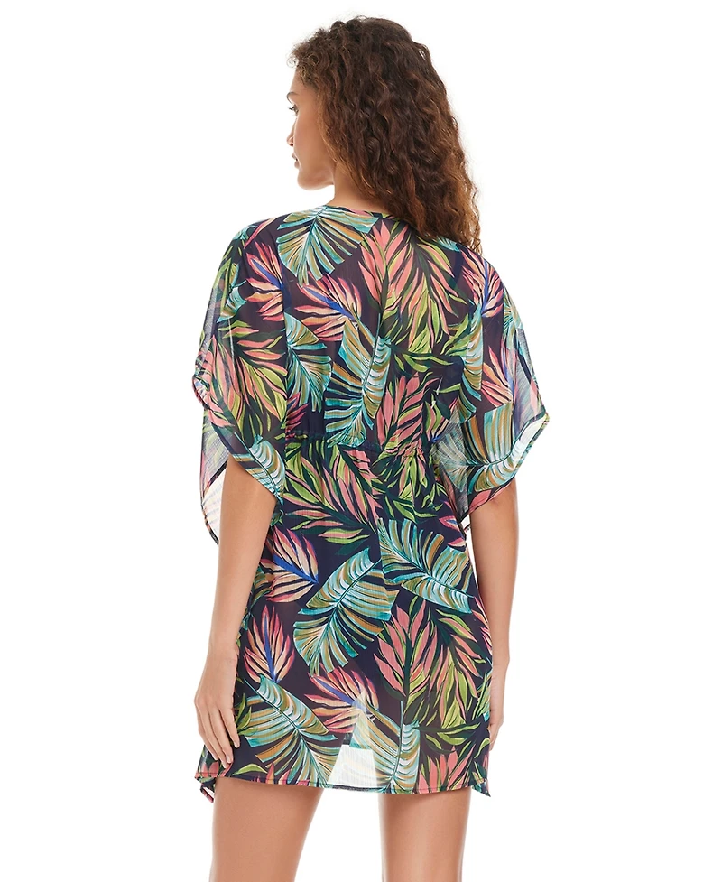Beyond Control Women's V-Neck Printed Swim Caftan