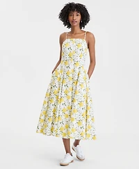 On 34th Women's Square-Neck Seamed Fit & Flare Midi Dress, Macy's Exclusive