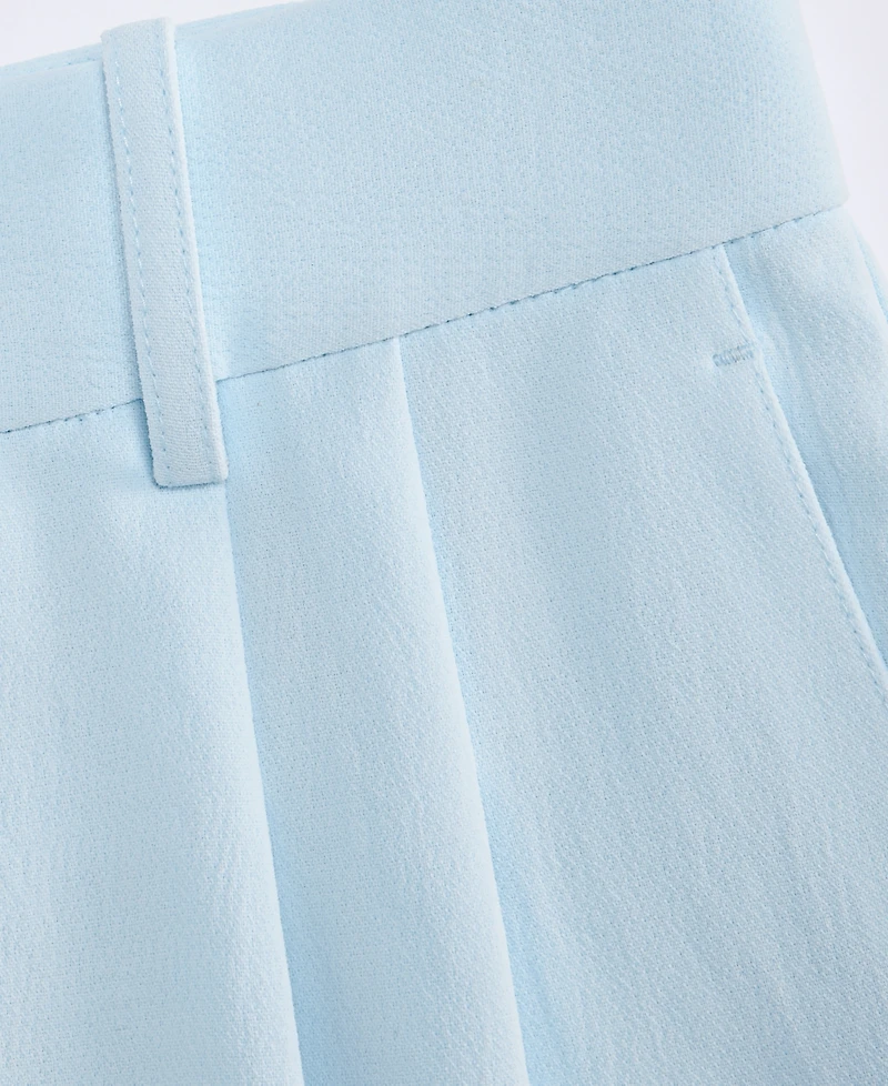 On 34th Women's High-Rise Polished Crepe Pleated Wide-Leg Trousers, Macy's Exclusive
