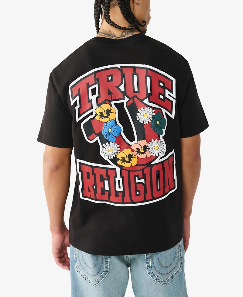 True Religion Men's Short-Sleeve Garden Horseshoe T-Shirt