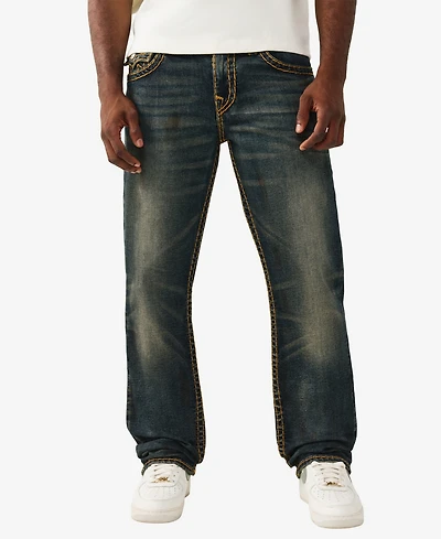 True Religion Men's Ricky Super T-Straight Flap Jeans