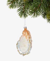 Holiday Lane Seaside Glass Oyster Ornament, Macy's Exclusive