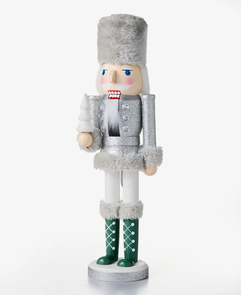 Holiday Lane Opulence Silver-Tone Nutcracker, Macy's Exclusive