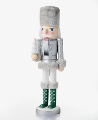 Holiday Lane Opulence Silver-Tone Nutcracker, Macy's Exclusive