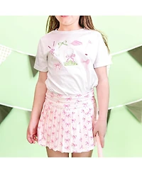 Sweet Wink Big Girls Pink Bow Athletic Skort