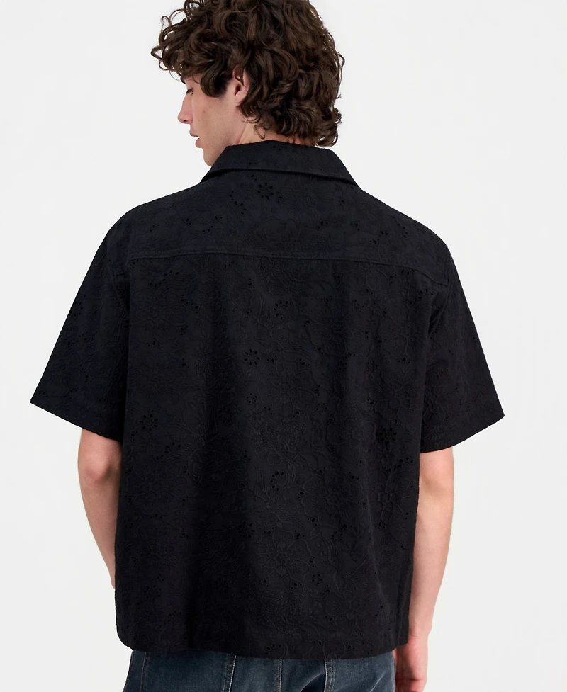 Hugo by Boss Men's Espino Embroidered Short-Sleeve Shirt