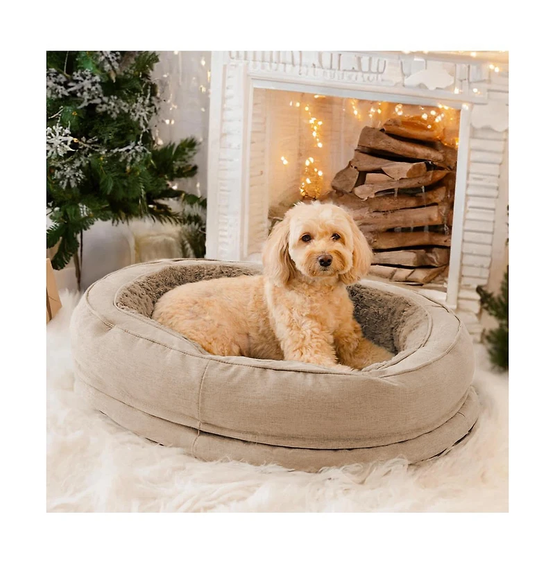 FunnyFuzzy Washable Donut Dog Bed