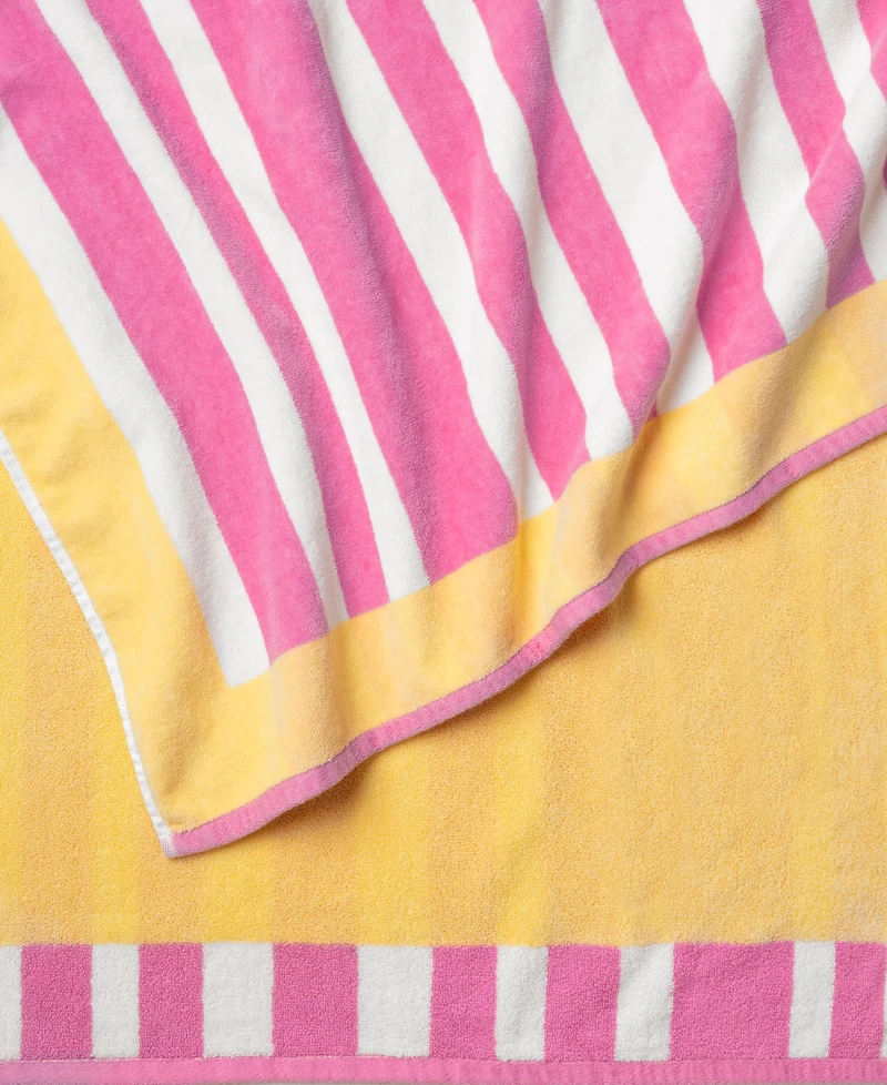 The Beach House Frame Stripe Cotton Beach Towel, 40" x 70"