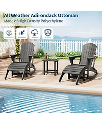 gaomon Hdpe Adirondack Ottoman Foot Rest, Weather Resistant Outdoor Footstool for Adirondack Chair