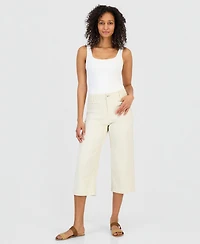 Style & Co Women's High-Rise Cropped Wide-Leg Jeans, Macy's Exclusive