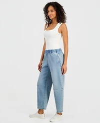 Style & Co Women's High-Rise Pull-On Barrel Jeans, Macy's Exclusive