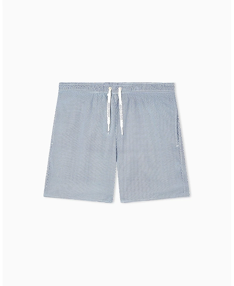 A|X Armani Exchange Men's Allover Mini Logo Swim Trunk