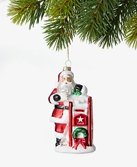 Holiday Lane Macy's Santa With Mailbox Ornament, Macy's Exclusive