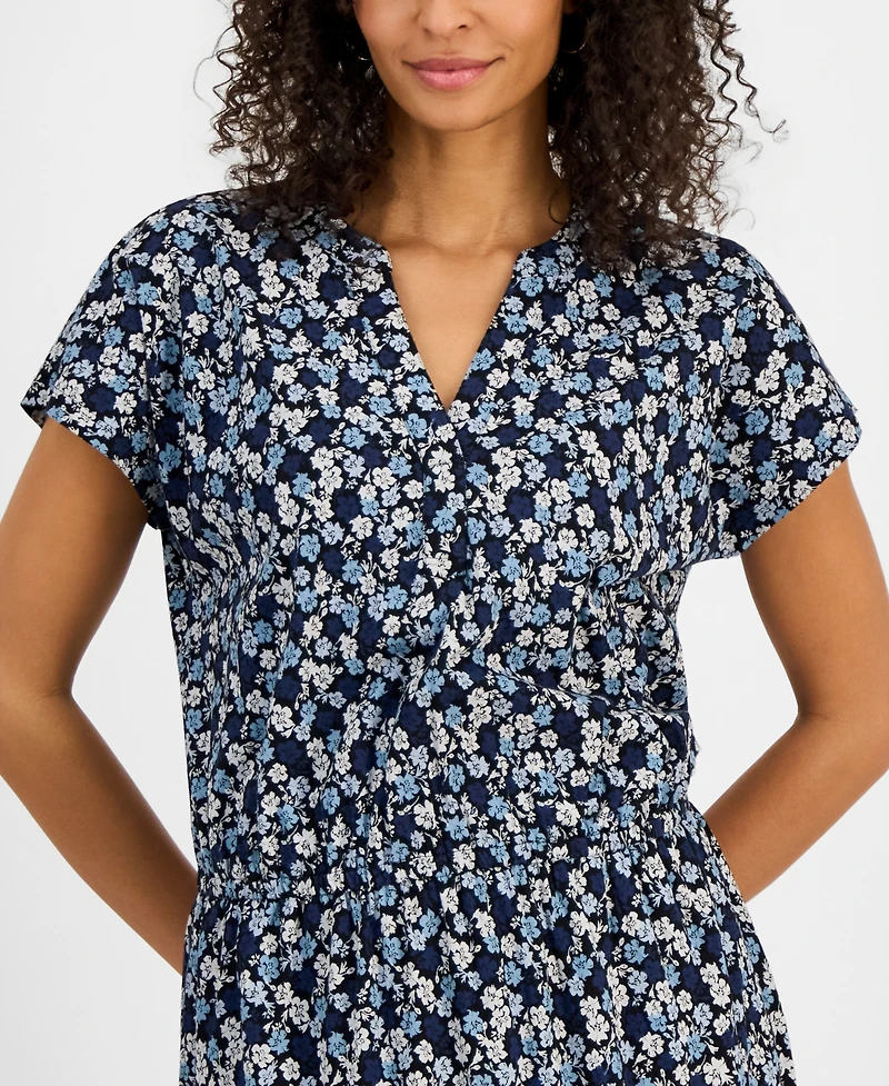 Style & Co Women's Printed Knit Midi Dress, Macy's Exclusive