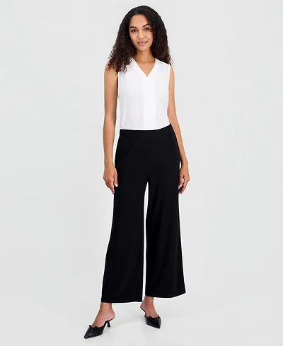 Kasper Women's Pull-On Wide-Leg Pants