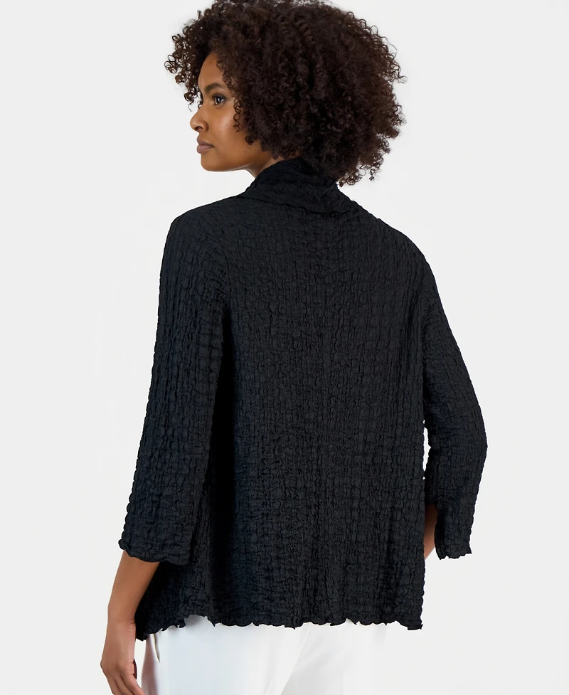 Kasper Women's Collared Open-Front Jacket