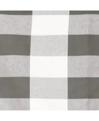 Kate Aurora Country Farmhouse Large Buffalo Plaid Tie Up Window Curtain With Ties