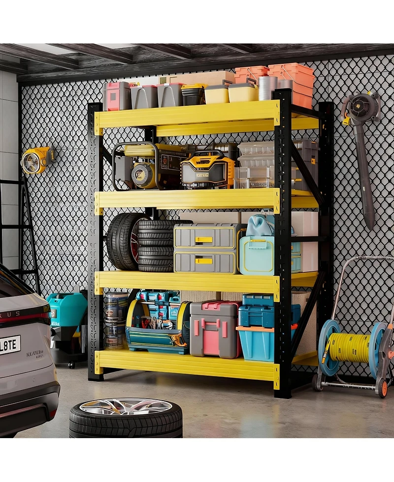 Yigii Metal Garage Shelving, Adjustable, Easy Assembly