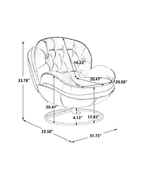 Simplie Fun Accent Chair Tv Chair Living Room Chair With Ottoman