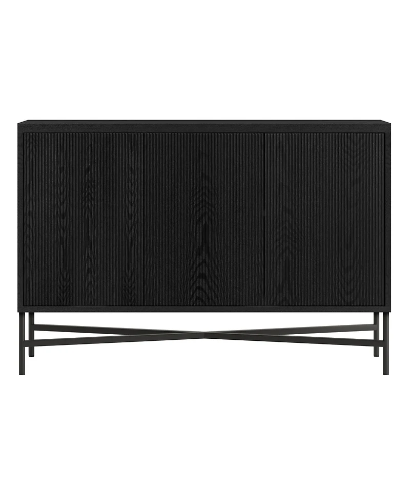 Hudson & Canal Brighton 48" Wide Rectangular Fluted Buffet Table
