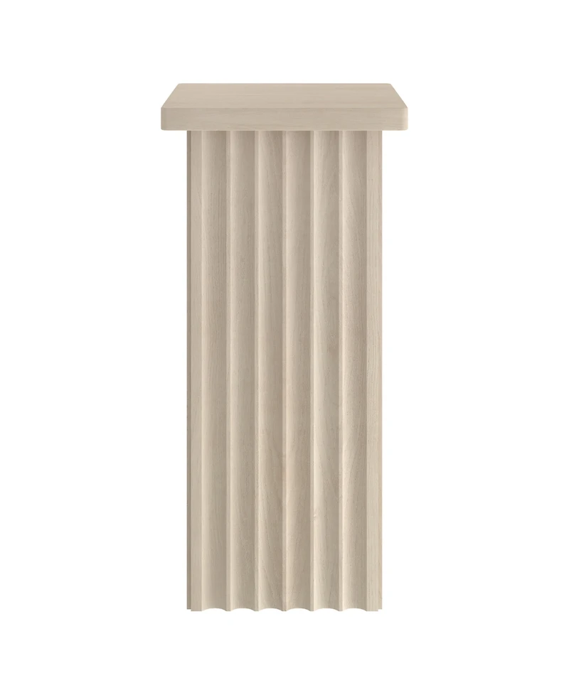 Hudson & Canal Bourne 22" Wide Square Fluted Side Table