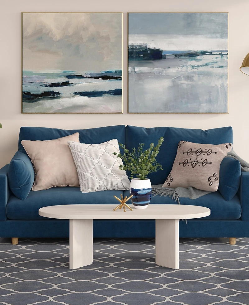 Hudson & Canal Alma 48" Wide Oval Coffee Table