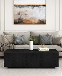 Hudson & Canal Reyes 48" Wide Rectangular Fluted Coffee Table