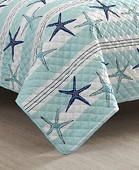 Avanti Starfish Stripe Reversible 2-Pc. Quilt Set, Twin
