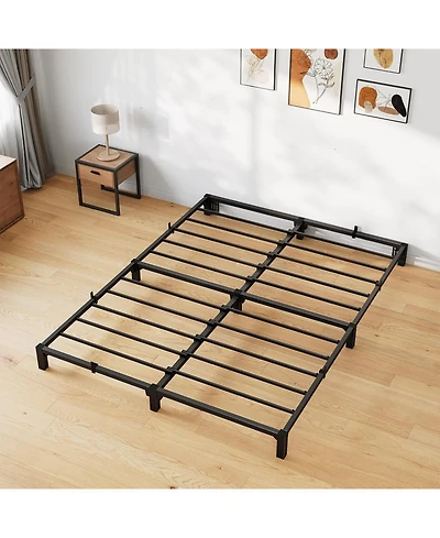 gaomon 6 Inch Queen Metal Bed Frame-Heavy Duty 800lb Capacity-Noise-Free Platform-No Box Spring Needed-Tool-Free Assembly