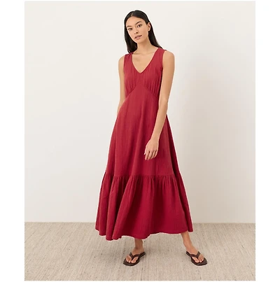 Pact Women's Organic Cotton Coastal Double Gauze Beach To Brunch Dress