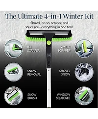 Best Choice Products 39" Extendable Snow Brush with Shovel, Squeegee and Ice Scraper Storage Bag