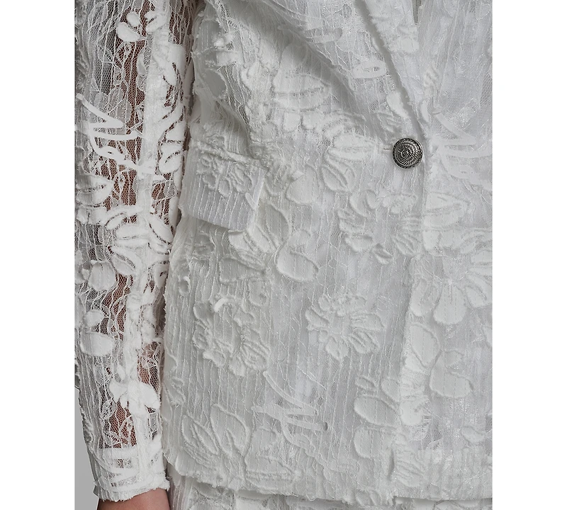 Karl Lagerfeld Paris Petite One-Button Blazer