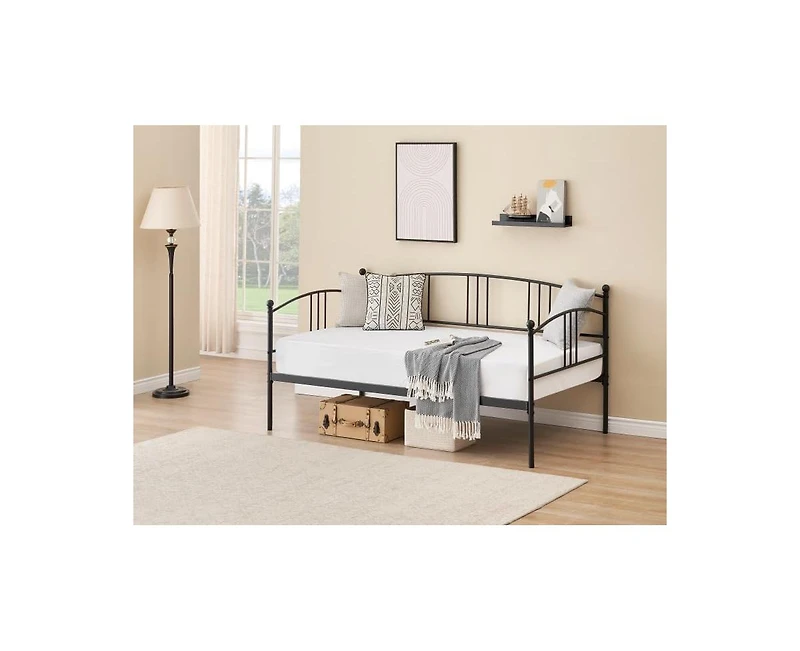gaomon Daybed, Metal Sofa Bed Frame with Steel Slat Support for Living Room, Bedroom and Guest Room.