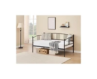 gaomon Daybed, Metal Sofa Bed Frame with Steel Slat Support for Living Room, Bedroom and Guest Room.