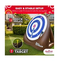 Swooc Xl Bull Hawker | Giant Axe Darts (Over 8ft Tall) w/ 15+ Games | Axe Throwing Game for Backyard w/ Air Pump | Outdoor Fun