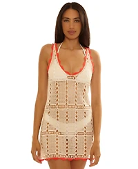 Becca Women's Crochet Scoop Neck Cover-Up Dress