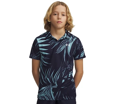 Under Armour Boys' 6-20 Matchplay Printed Polo Two Button Pocket Shirt