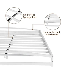 gaomon Full Low Bed Frame 6 Inch Heavy Duty Metal Platform Mattress Foundation Noise-Free No Box Spring Easy Assembly