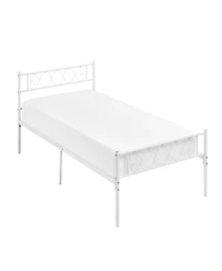gaomon Bed Frame Metal Platform with Headboard Footboard Strong Slats Under Storage No Box Spring Easy