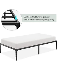 gaomon14-Inch Metal Platform Bed Frame Storage Steel Slat Support Noise-Free No Box