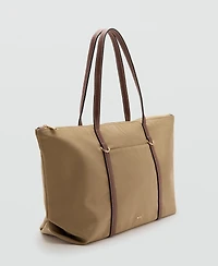Mango Women's Double Handle Shopper Bag