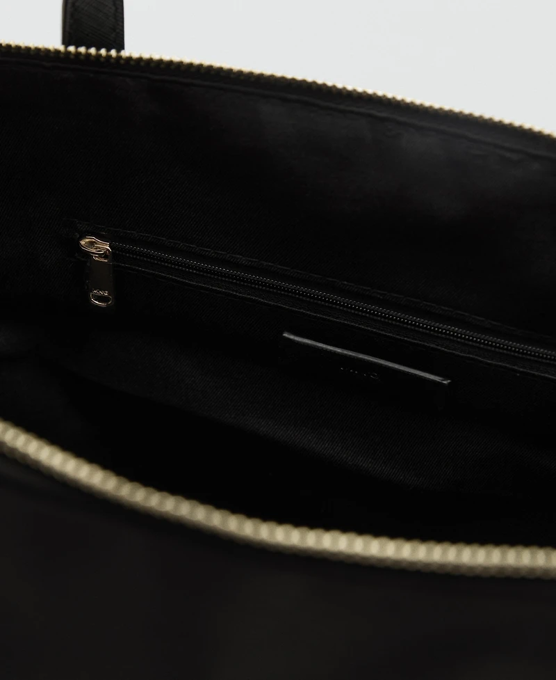 Mango Women's Nylon Shopper Bag