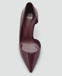Mango Women's Asymmetrical Patent Leather Court Shoes