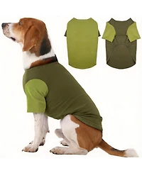 Aronkl 2 Pack Breathable Cotton Spandex Dog T-shirts for Year-Round Comfort